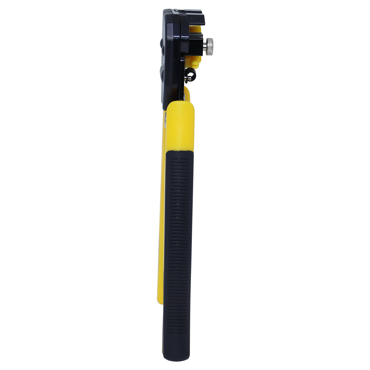 Alicate decapador eletricista 8" 203mm Crimpador Tradestar, ferramenta manual amarela e preta para eletricistas, ideal para decapar fios, crimpar terminais e cortar cabos. Ferramenta de aço carbono com lâmina de corte de alta qualidade.