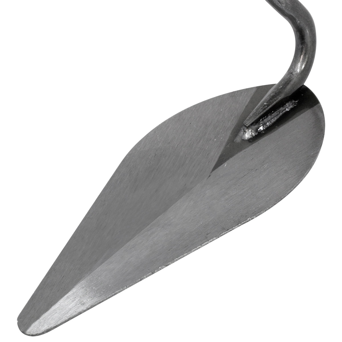 Colher de Pedreiro 6 Polegadas Canto Redondo Tradestar em aço carbono, ideal para construção civil. Ferramenta para assentamento de tijolos, aplicação de argamassa e acabamentos precisos. Cabo de madeira ergonômico para conforto e durabilidade.