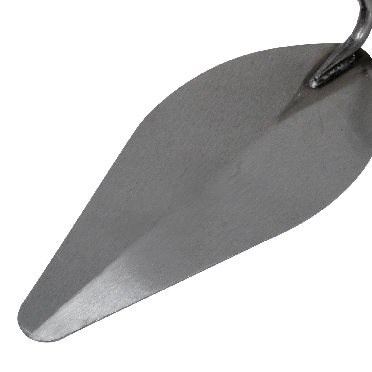 Colher de Pedreiro 9 Polegadas Canto Redondo Tradestar em aço, ideal para construção civil. Ferramenta para assentamento de tijolos, aplicação de argamassa e acabamentos precisos. Cabo de madeira ergonômico para conforto e durabilidade.