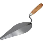 Colher de Pedreiro 10 Polegadas Canto Redondo Tradestar em aço, ideal para construção civil. Ferramenta com cabo de madeira ergonômico para assentamento de tijolos, argamassa e acabamentos. Durabilidade e precisão garantidas.