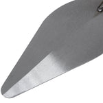 Colher de Pedreiro 10 Polegadas Canto Redondo Tradestar em aço carbono, ideal para construção civil, assentamento de tijolos, argamassa e acabamentos. Cabo de madeira anatômico para conforto e precisão.