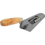 Colher de Pedreiro 6" Canto Reto Tradestar - Ferramenta de aço carbono com cabo de madeira ergonômico para construção civil, assentamento de tijolos, argamassa e reboco. Ideal para pedreiros e reformas.