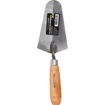 Colher de Pedreiro 6" Canto Reto Tradestar, ferramenta de aço carbono com cabo de madeira ergonômico para construção civil, assentamento de tijolos, argamassa e reboco. Ideal para pedreiros e reformas.