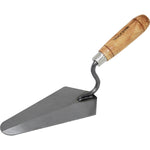Colher de Pedreiro 7" Canto Vivo Canto Reto Tradestar em aço, ideal para construção civil, assentamento de tijolos, aplicação de argamassa e reboco. Cabo de madeira ergonômico e lâmina de aço carbono resistente.