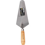 Colher de Pedreiro 9" Canto Reto Tradestar em aço carbono com cabo de madeira ergonômico. Ferramenta ideal para construção civil, assentamento de tijolos, aplicação de argamassa e acabamentos precisos.