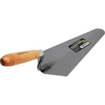 Colher de Pedreiro 10" Canto Reto Tradestar - Ferramenta de aço carbono com cabo de madeira ergonômico para construção civil, assentamento de tijolos, aplicação de argamassa e acabamentos precisos em obras e reformas.