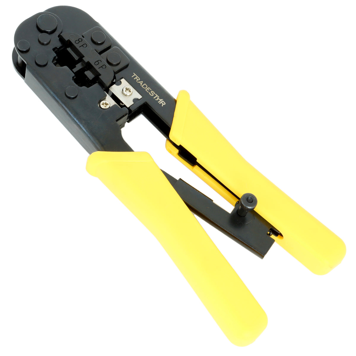 Kit 2 Alicate Crimpar RJ45 RJ11 Pro para cabos de rede. Ferramenta profissional com crimpagem precisa, compatível com conectores RJ45 e RJ11, ideal para técnicos e instaladores.