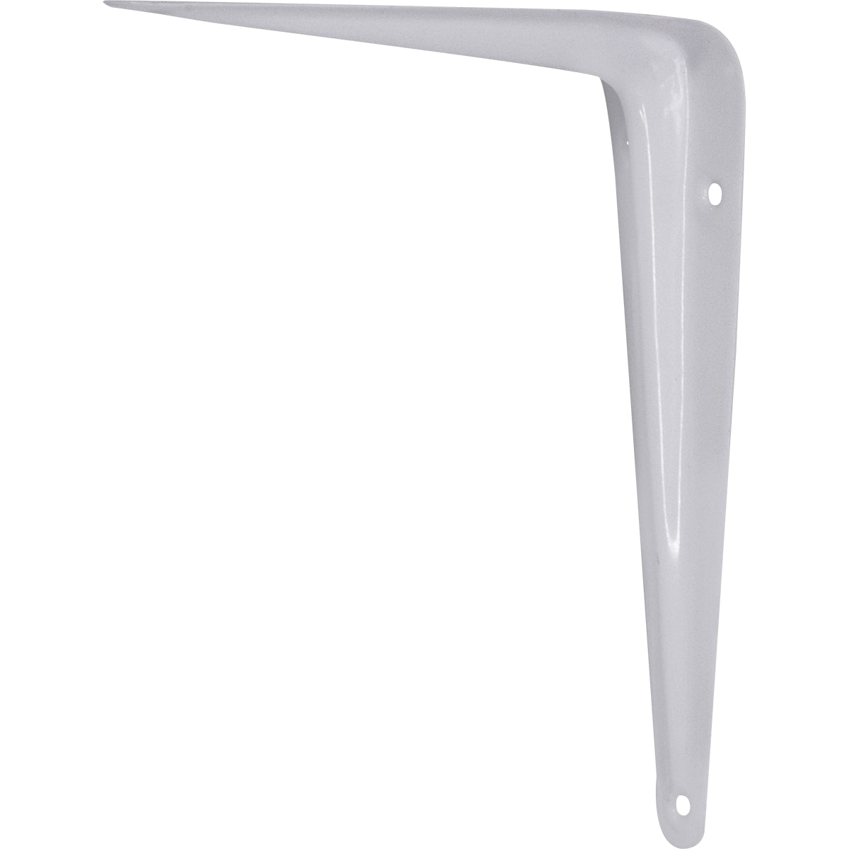 Suporte Prateleira Cantoneira Braço Parede 5x6 Tradestar branco, em aço carbono, ideal para fixação de prateleiras em cozinhas, escritórios e outros ambientes. Design em formato de 'L' para maior estabilidade e durabilidade.