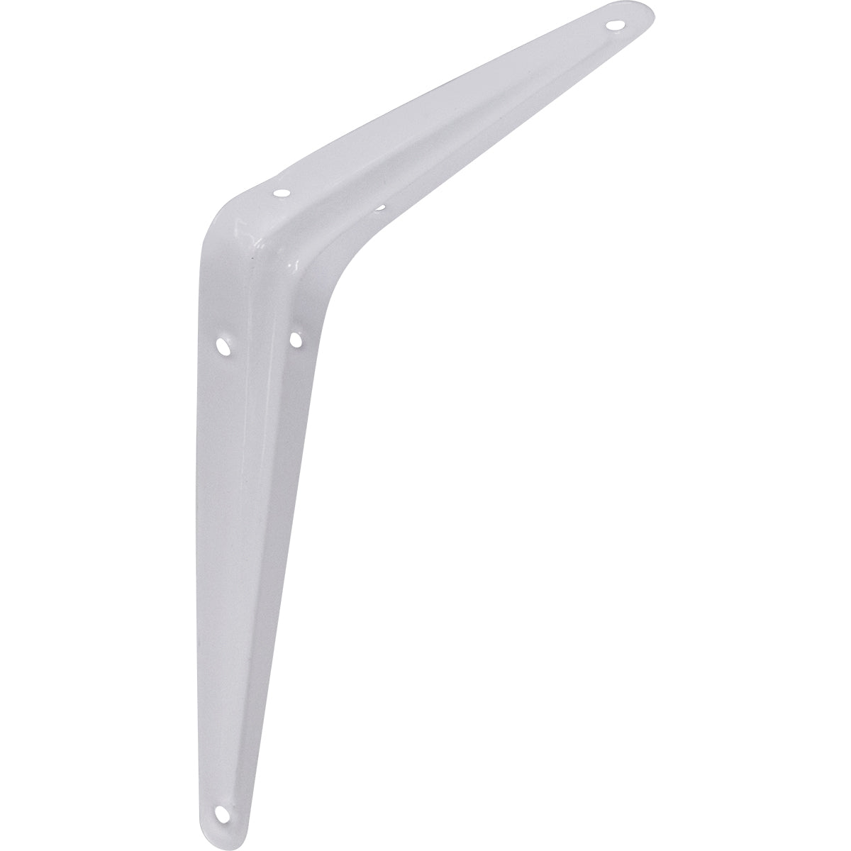 Suporte Prateleira Cantoneira Braço Parede 6x8 Tradestar branco, em aço carbono com pintura eletrostática. Ideal para fixação em paredes, usado como cantoneira para prateleiras em cozinhas, salas, escritórios e garagens. Suporta prateleiras de diversos materiais, para organização e exposição de itens.