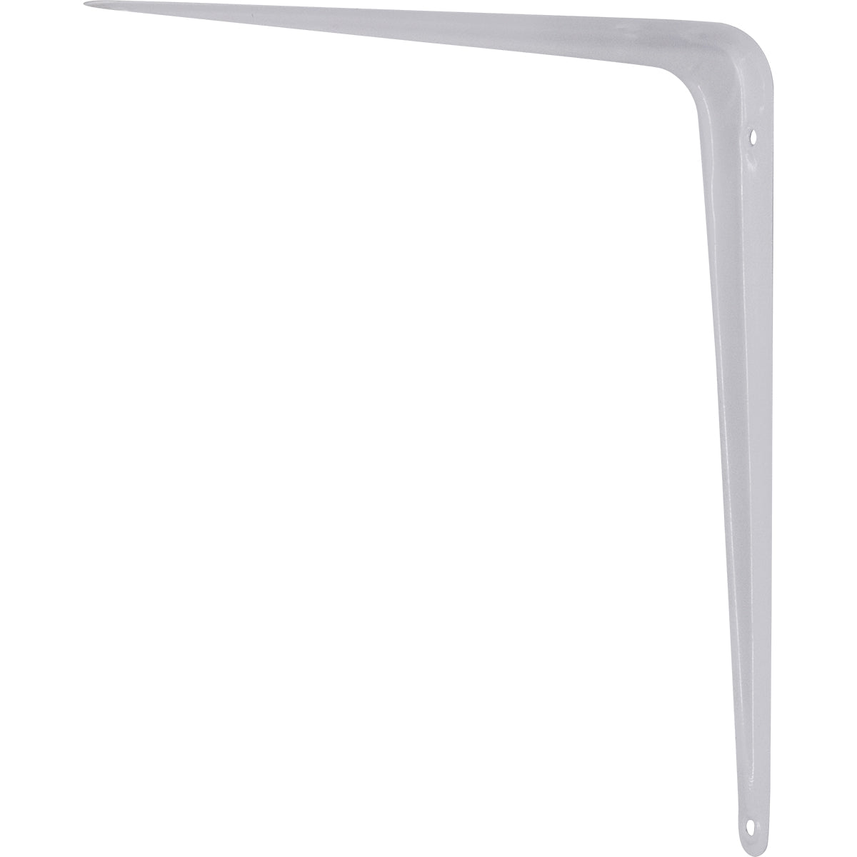 Suporte Prateleira Cantoneira Braço Parede 8x10 Tradestar branco, em formato de 'L', ideal para fixação em paredes e sustentação de prateleiras em ambientes domésticos e comerciais. Fabricado em aço galvanizado resistente.