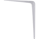 Suporte Prateleira Cantoneira Braço Parede 8x10 Tradestar branco, em formato de 'L', ideal para fixação em paredes e sustentação de prateleiras em ambientes domésticos e comerciais. Fabricado em aço galvanizado resistente.