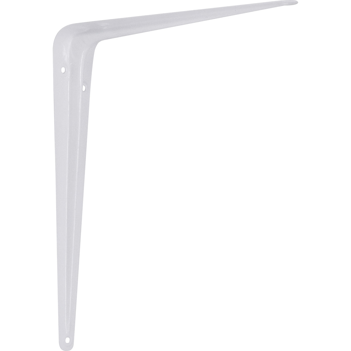 Suporte Prateleira Cantoneira Braço Parede 8x10 Tradestar branco, em aço carbono com pintura eletrostática, ideal para fixação em paredes e sustentação de prateleiras em ambientes domésticos e comerciais. Cantoneira em formato de 'L'.