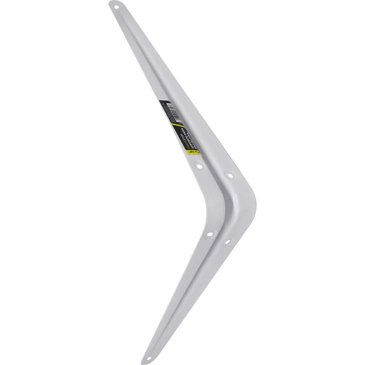 Suporte Prateleira Cantoneira Braço Parede 8x10 Tradestar - Suporte em aço galvanizado branco em formato de L para fixação em parede, ideal para prateleiras em ambientes domésticos e comerciais. Oferece durabilidade e alta capacidade de suporte.