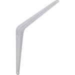 Suporte Prateleira Cantoneira Braço Parede 10x12 Tradestar branco, em aço, ideal para fixação de prateleiras em ambientes domésticos e comerciais. Cantoneira em formato de L, com pintura eletrostática, para suporte de livros, objetos decorativos e utensílios.