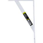 Suporte Braço Parede Mão Francesa Branca 20x12mm Tradestar - Suporte em aço branco para prateleiras, ideal para organização e decoração de ambientes. Cantoneira/mão francesa para fixação em paredes.