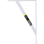 Suporte Braço Parede Mão Francesa Branca 25x16mm Tradestar - Suporte em aço branco para prateleiras, ideal para organização e decoração de ambientes. Cantoneira em formato de L, resistente e durável.