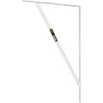 Suporte Braço Parede Mão Francesa Branca 50x30mm Tradestar - Suporte em aço branco para prateleiras, ideal para organização e decoração de ambientes. Mão francesa resistente para fixação em paredes de alvenaria ou madeira.