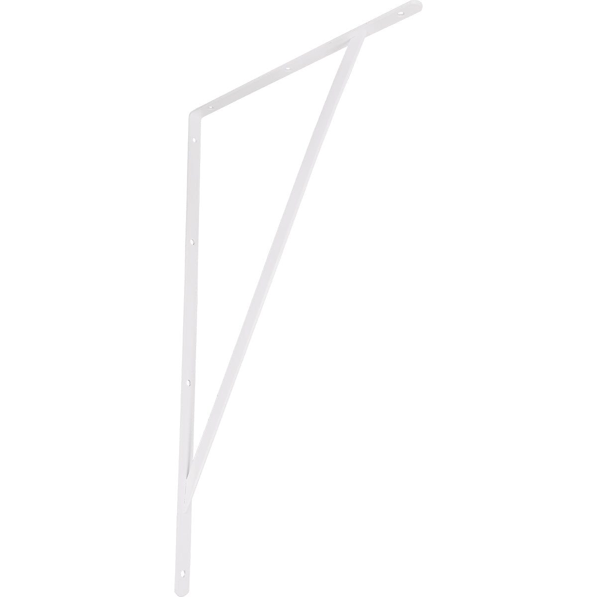 Suporte Braço Parede Mão Francesa Branca 50x30mm Tradestar - Suporte em aço branco para prateleiras, ideal para organização e decoração de ambientes internos, como salas, cozinhas e escritórios. Mão francesa resistente e durável.