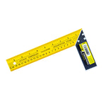 Esquadro de aço com cabo metálico Tradestar 10 polegadas (250mm). Ferramenta de medição precisa para construção civil, carpintaria e projetos DIY. Ideal para ângulos de 45 e 90 graus. Fabricado em aço carbono resistente e cabo de alumínio ergonômico. Compre agora e garanta precisão em seus projetos.