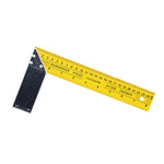 Esquadro de aço Tradestar de 10 polegadas (250mm) para construção civil. Ferramenta de medição precisa, ideal para ângulos de 45 e 90 graus. Fabricado em aço carbono com cabo metálico, resistente e durável. Perfeito para carpinteiros, pedreiros, engenheiros e hobbistas. Garanta cortes e alinhamentos perfeitos em seus projetos.