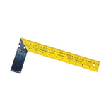 Esquadro de Aço Tradestar 12 Polegadas (300mm) com cabo metálico, ideal para profissionais da construção civil. Ferramenta de aço carbono para marcações precisas em ângulos de 45 e 90 graus. Perfeito para carpinteiros, pedreiros, engenheiros, arquitetos e hobbistas. Garanta precisão em seus projetos com este esquadro resistente e durável.