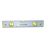 Nível Esquadro de Bolha Tradestar 12 polegadas (30cm) com 3 bolhas, feito em alumínio. Ferramenta para construção civil e marcenaria, ideal para nivelamento e esquadro de superfícies.