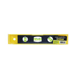 Nível Bolha Torpedo 9" Tradestar com base magnética e 3 bolhas para nivelamento preciso em construção e instalações. Ferramenta manual amarela e preta, ideal para superfícies metálicas.