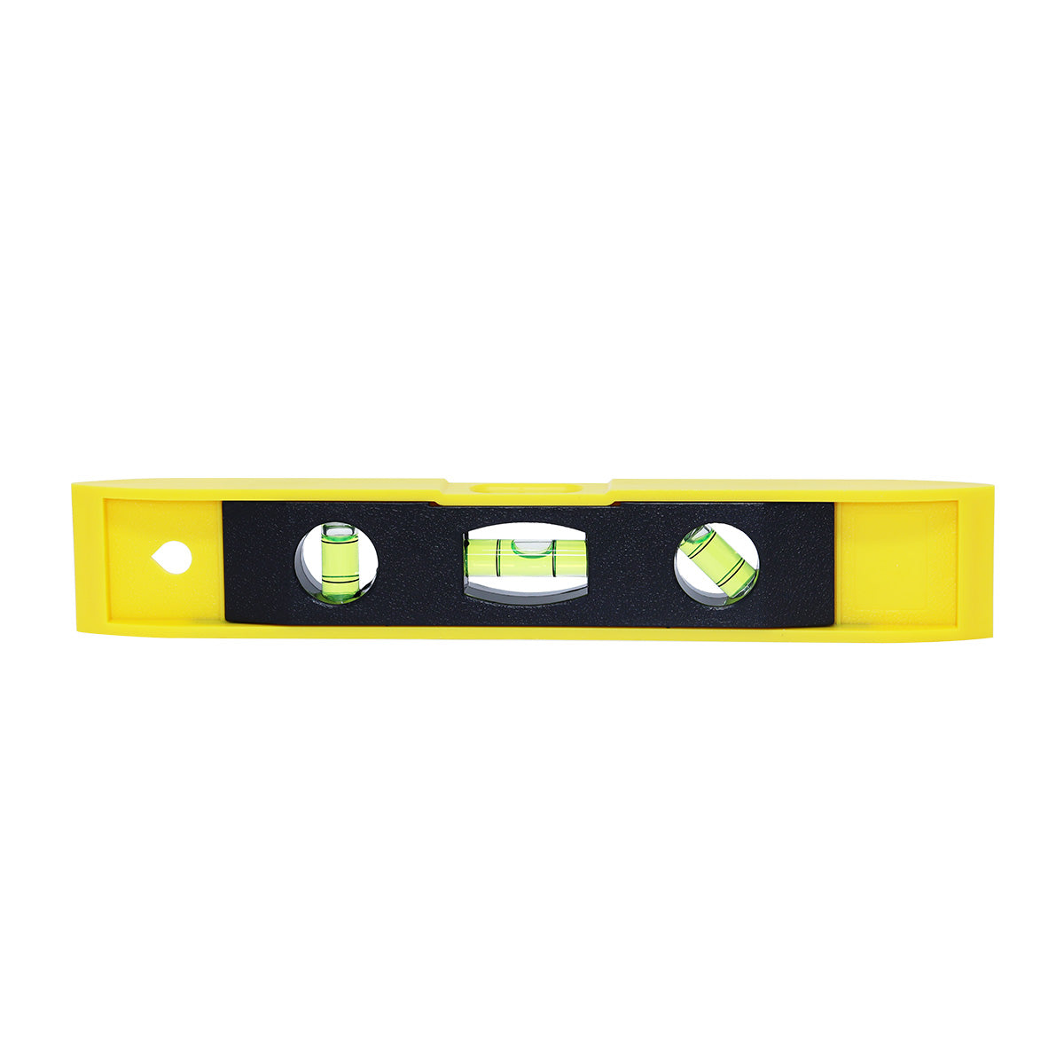 Nível Bolha Torpedo 9" Tradestar com base magnética e 3 bolhas para nivelamento preciso em construção e instalações. Ferramenta amarela ideal para trabalhos em superfícies metálicas.