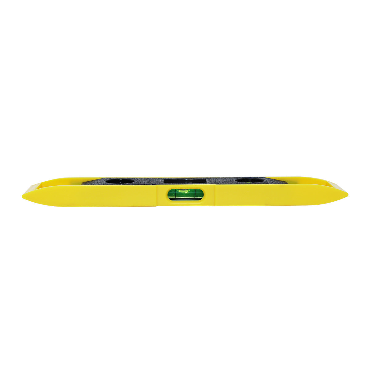 Nível Bolha Torpedo 9" Tradestar com base magnética, 3 bolhas, ideal para nivelamento em construção e instalações. Ferramenta amarela para trabalhos precisos em superfícies metálicas.