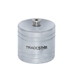 Prumo de Parede Tradestar 500g em aço, com corda de nylon e taco de madeira, ideal para alinhamento vertical em construção civil e marcenaria.