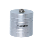 Prumo de Parede Tradestar 750g em aço, com corda de nylon e taco de madeira. Ferramenta para alinhamento vertical em construções e reformas.