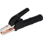 Porta Suporte Garra Eletrodo 500A Tradestar para solda, ideal para trabalhos pesados e industriais. Garante conexão firme e segura para soldagem com altas correntes. Alicate porta eletrodo resistente e confiável.