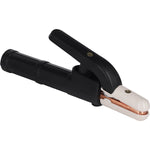 Porta Suporte Garra Eletrodo 500A Tradestar para solda, ideal para trabalhos pesados e industriais. Alicate porta eletrodo com capacidade de 500 amperes, em ferro, fibra de vidro e plástico (polipropileno). Conexão segura para soldagem elétrica com eletrodos.