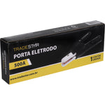 Porta Suporte Garra Eletrodo 500A Tradestar para solda, ideal para trabalhos pesados e industriais. Alicate porta eletrodo com capacidade de 500 amperes, resistente e confiável. Produto original, novo e com garantia.