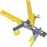 Alicate Nivelador Tradestar para Assentar Piso Porcelanato, Azulejo e Cerâmica - Ferramenta manual com cabo amarelo para nivelamento e fixação de espaçadores e cunhas em obras e reformas. Ideal para profissionais da construção civil.