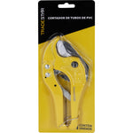 Cortador de Tubos de PVC Tradestar até 42mm com lâmina de aço, ideal para cortes precisos em instalações hidráulicas, sanitárias e elétricas. Ferramenta manual para corte de tubos de PVC, proporcionando cortes suaves e sem rebarbas. Embalagem contém 1 unidade.