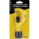 Cortador de Cano de Cobre Alumínio Metal 3 a 32mm Tradestar com Escareador - Ferramenta manual para corte preciso de tubos de cobre e alumínio em instalações hidráulicas e elétricas. Inclui escareador para acabamento perfeito. Ideal para tubos de até 32mm.