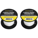 Linha para pedreiro de nylon trançada Tradestar 0,8mm x 50m branca (pacote com 2 unidades). Ideal para marcação e alinhamento em obras de construção civil. Resistente e durável.