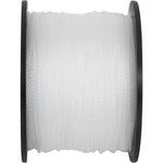 Linha de Pedreiro Nylon Trançada 0,8mm x 100m Branca Tradestar - Rolo de linha branca para construção civil, ideal para marcação e alinhamento em alvenaria. Kit com 2 unidades.