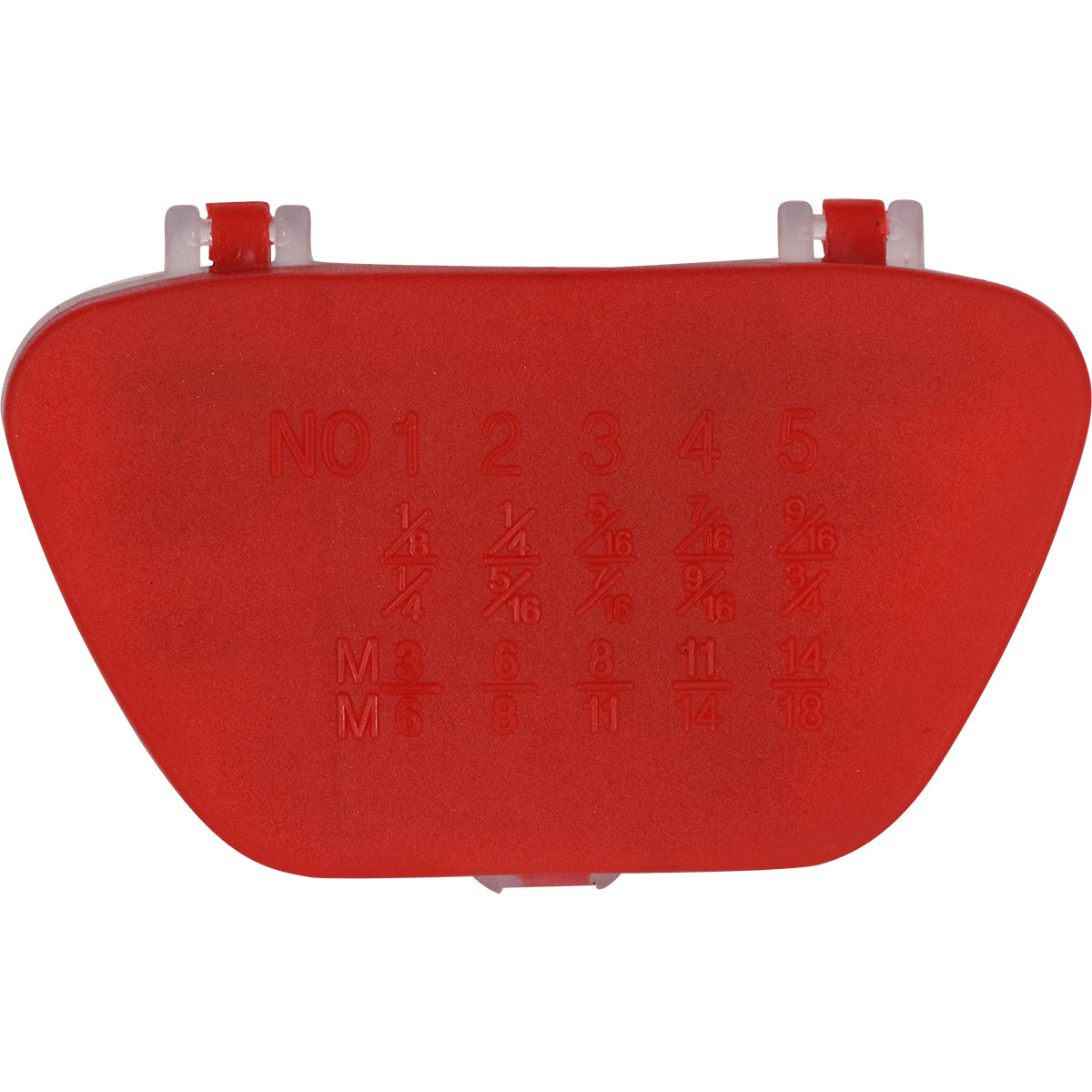 Jogo Saca Parafuso Quebrado Macho Rosca Esquerda Tradestar, estojo vermelho com marcações de tamanhos para remoção de parafusos danificados de 3 a 18mm. Ferramenta para mecânica e reparos.
