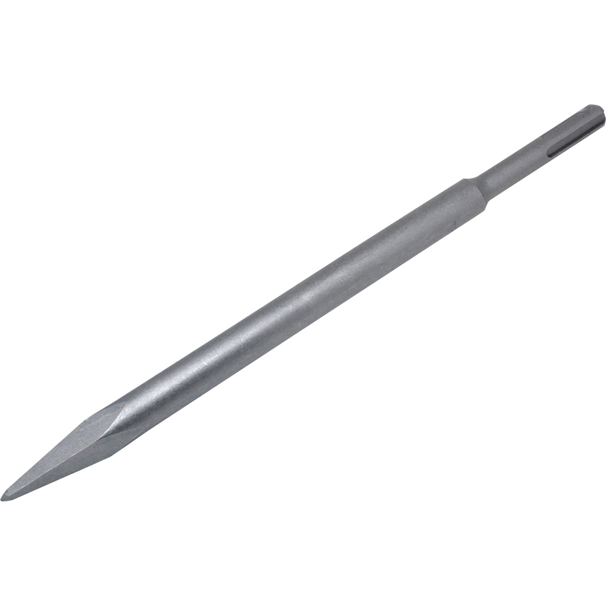 Ponteiro SDS Plus 14x250mm Tradestar para martelete, ideal para perfuração em concreto, alvenaria e pedras. Ferramenta de aço resistente para uso em construção civil e reparos estruturais.