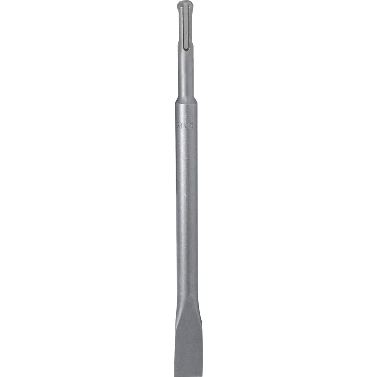 Talhadeira SDS Plus CRV Tradestar para martelete, 14x250x20mm, ideal para demolição e cinzelagem em concreto, alvenaria e pedras. Fabricada em aço CRV de alta resistência e durabilidade.