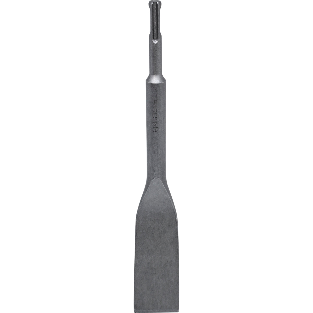 Talhadeira SDS Curva CRV Tradestar para martelete, 16x265x40mm, ideal para demolição de concreto e alvenaria. Ferramenta de aço CRV resistente, com encaixe SDS Plus e ponta curva para trabalhos em construção e reforma.