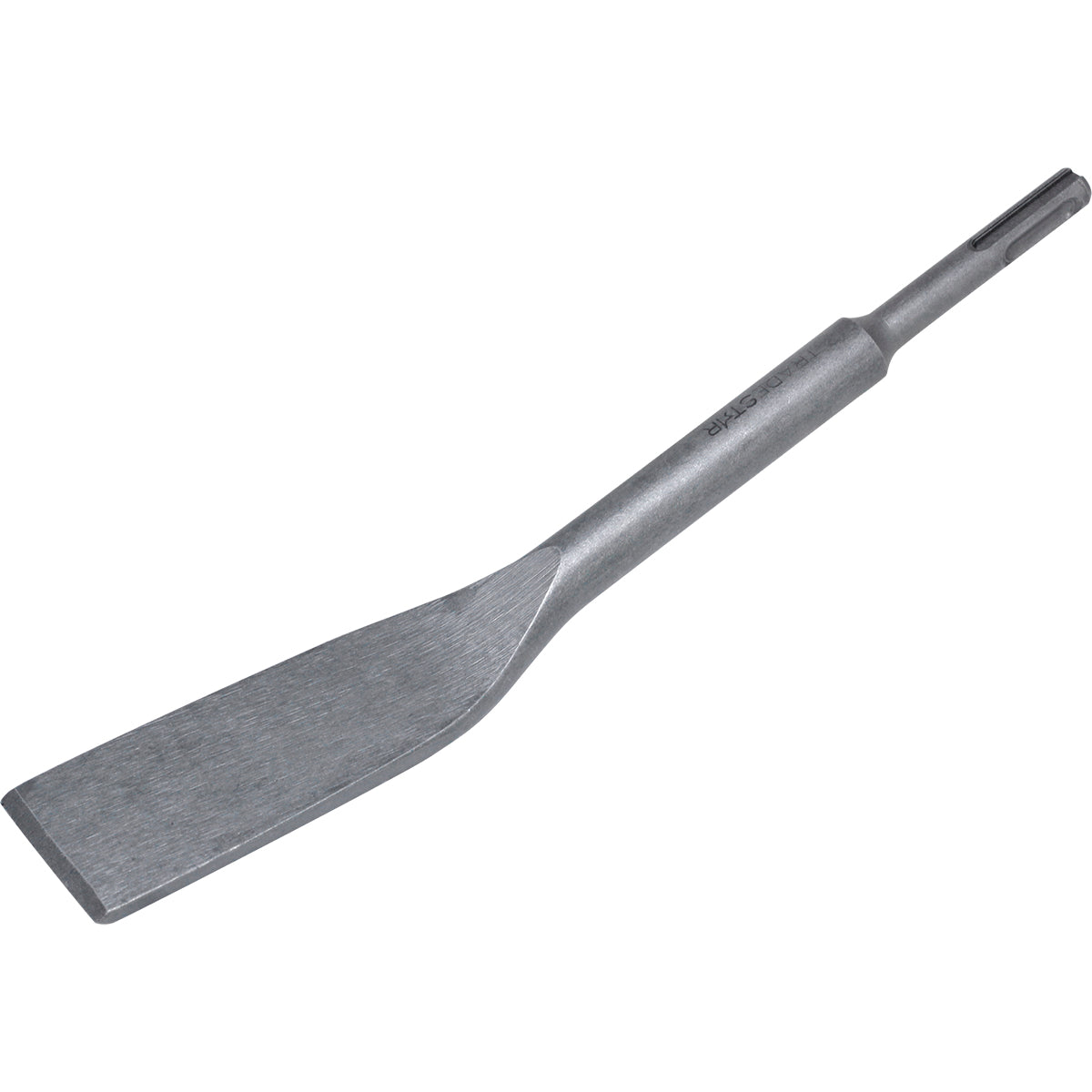 Talhadeira SDS Curva CRV Tradestar para martelete, 16x265x40mm, ideal para demolição de concreto, alvenaria e trabalhos em pedra. Ferramenta robusta de aço CRV com encaixe SDS Plus e design curvo para áreas de difícil acesso.