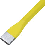 Talhadeira Manual Aço 10"x18MM Tradestar com empunhadura amarela, ideal para construção civil e reformas. Ferramenta de aço carbono resistente para abrir dutos, fazer furos, cortar tijolos e demolir alvenaria. Garanta já a sua!