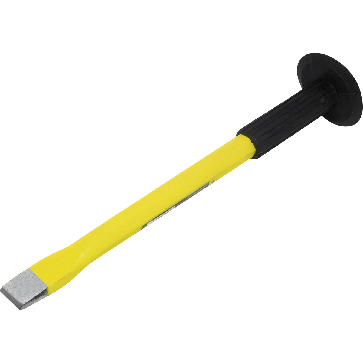 Talhadeira Manual Aço 12"x18MM Tradestar com empunhadura emborrachada, ideal para construção civil e reformas. Ferramenta de aço carbono com acabamento em tinta eletrostática, resistente e durável. Usada para abrir dutos, fazer furos, cortar tijolos, lascar pedras e demolir alvenaria. Compre na JJC Ferramentas, garantia de qualidade e entrega rápida.
