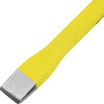 Talhadeira Manual Aço 12"x18MM Tradestar com empunhadura amarela, ferramenta para construção civil e reformas, ideal para abrir dutos, fazer furos, cortar tijolos e demolir.