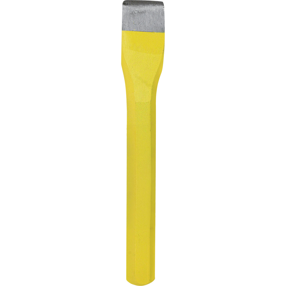 Talhadeira Sextavada Manual em Aço 8"x 19MM Tradestar - Ferramenta amarela para construção civil, ideal para abrir dutos, fazer furos em concreto, cortar tijolos e alvenaria. Fabricada em aço carbono resistente e durável.