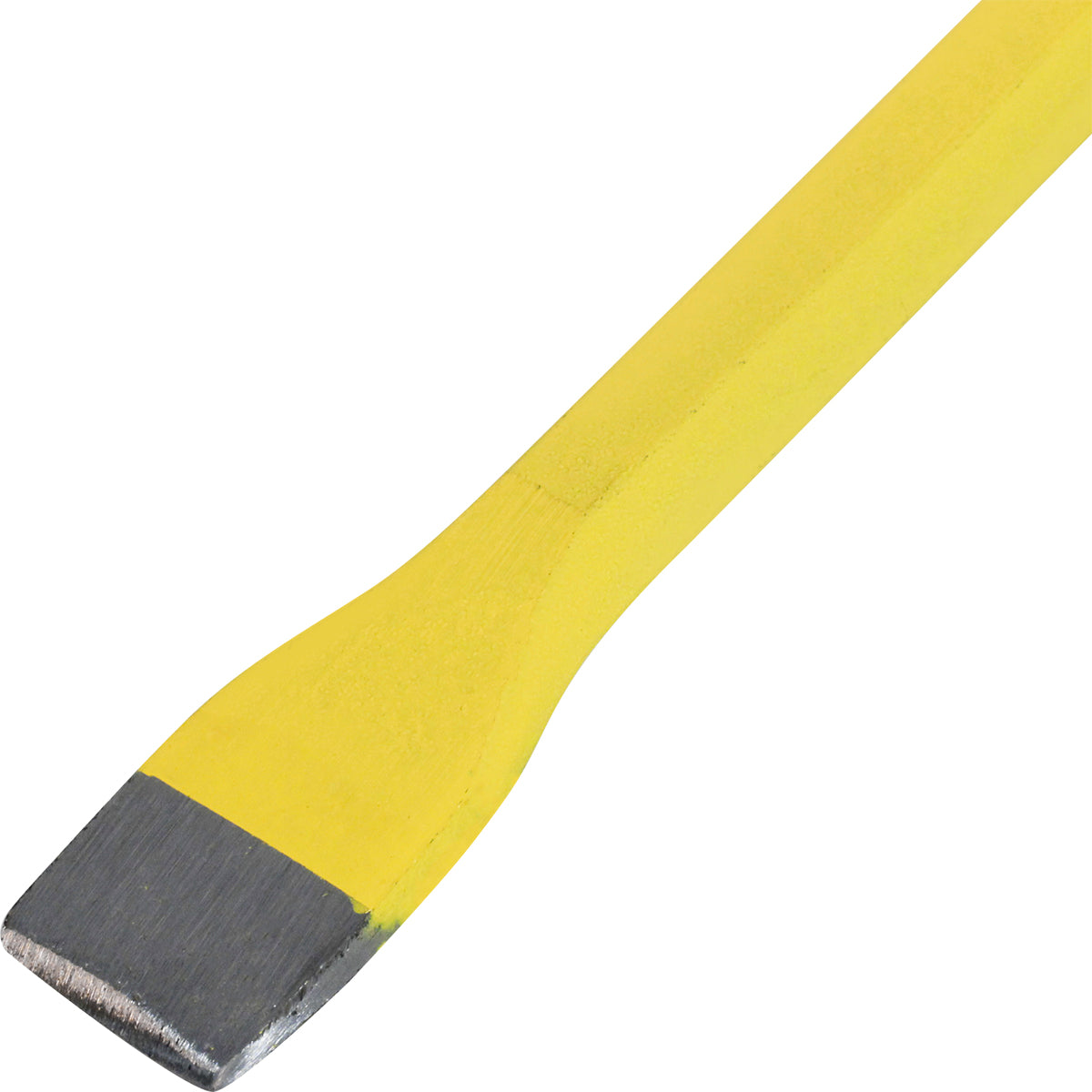Talhadeira Sextavada Manual em Aço 8"x 19MM Tradestar, ferramenta amarela com ponta de corte cinza, ideal para construção civil e reformas. Fabricada em aço carbono resistente e durável.