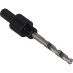 Suporte Adaptador Serra Copo Tradestar com Broca Piloto 3/8 - Ideal para cortes precisos em madeira, metal e plástico. Compatível com serras copo de 13 a 30mm. Ferramenta essencial para marcenaria e construção civil.